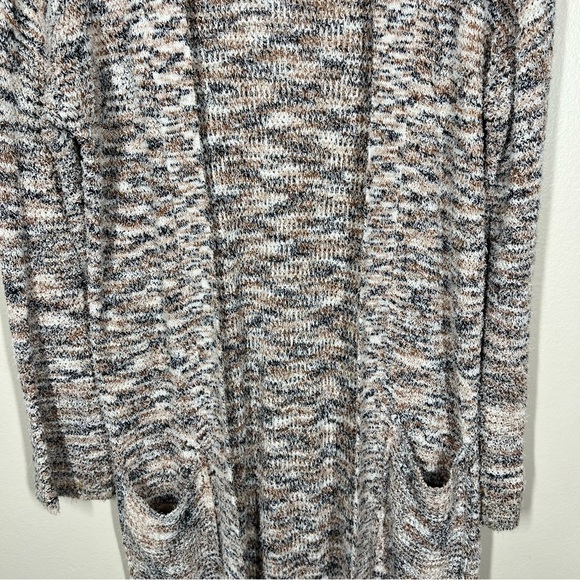 Anthropologie Pilcro Padma Space Dye Neutral Motif Longline Cardigan Sweater - Picture 5 of 13